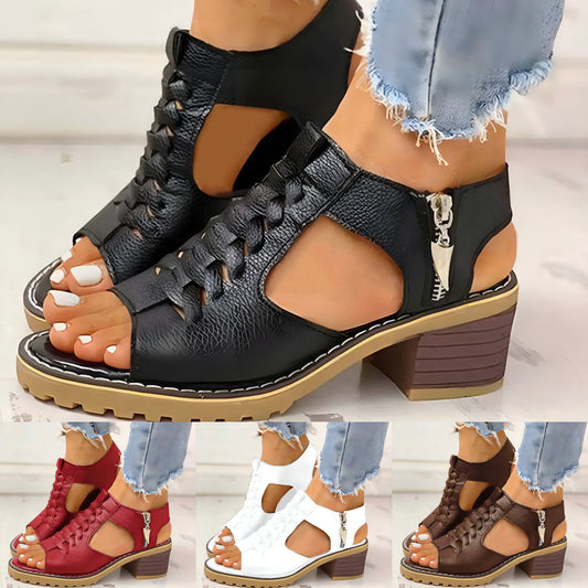 💟【35-41】Ženske klasične kožne sandale s debelim đonom