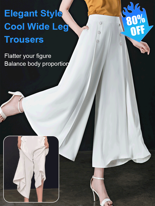💖【M-5XL】Modna ženska suknja širokih nogavica s visokim strukom na draperiju【Kupite jedan, dobivate jedan gratis】